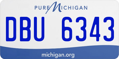 MI license plate DBU6343