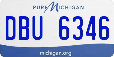 MI license plate DBU6346