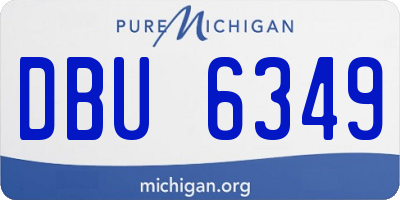 MI license plate DBU6349