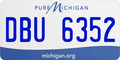 MI license plate DBU6352