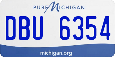 MI license plate DBU6354