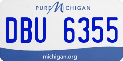 MI license plate DBU6355