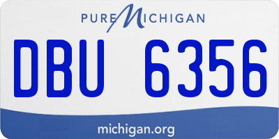 MI license plate DBU6356