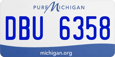 MI license plate DBU6358