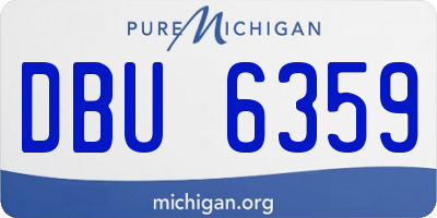 MI license plate DBU6359