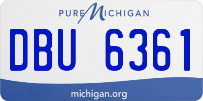 MI license plate DBU6361