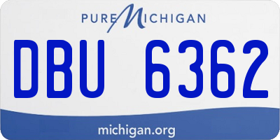 MI license plate DBU6362