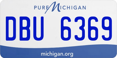 MI license plate DBU6369