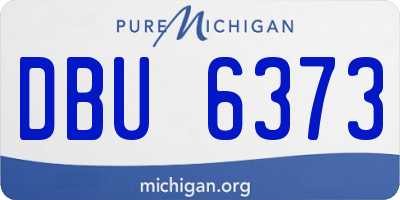 MI license plate DBU6373