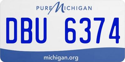MI license plate DBU6374