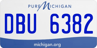 MI license plate DBU6382