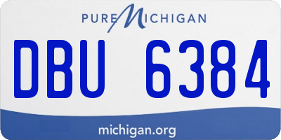 MI license plate DBU6384