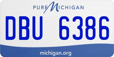 MI license plate DBU6386