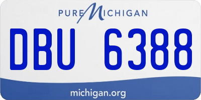 MI license plate DBU6388