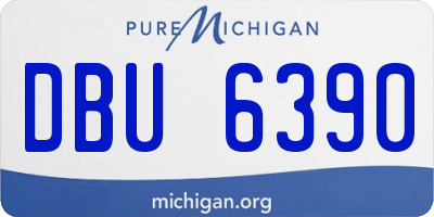 MI license plate DBU6390