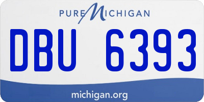 MI license plate DBU6393