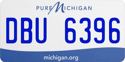 MI license plate DBU6396