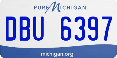 MI license plate DBU6397