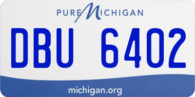 MI license plate DBU6402