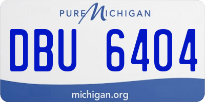MI license plate DBU6404