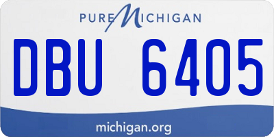 MI license plate DBU6405