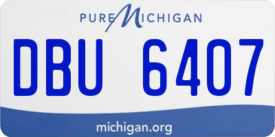 MI license plate DBU6407