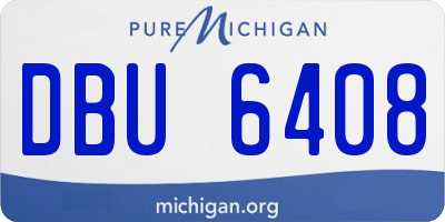 MI license plate DBU6408