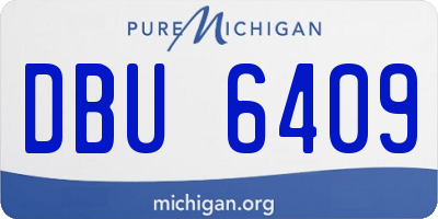 MI license plate DBU6409