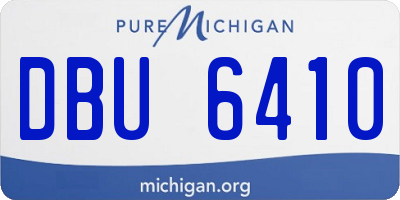 MI license plate DBU6410