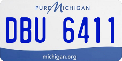 MI license plate DBU6411