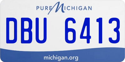 MI license plate DBU6413