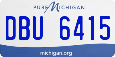 MI license plate DBU6415