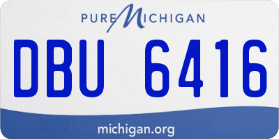 MI license plate DBU6416
