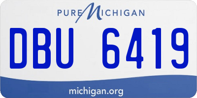 MI license plate DBU6419