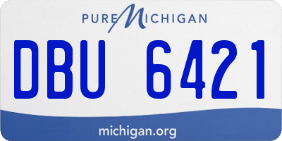 MI license plate DBU6421