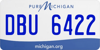 MI license plate DBU6422