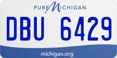 MI license plate DBU6429