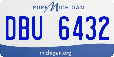 MI license plate DBU6432