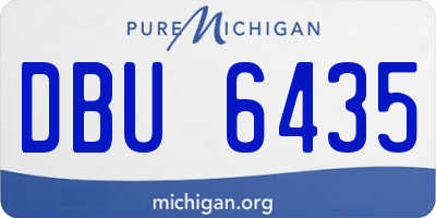 MI license plate DBU6435