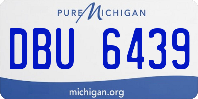 MI license plate DBU6439