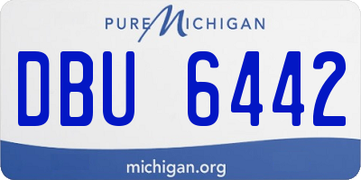 MI license plate DBU6442