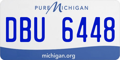 MI license plate DBU6448