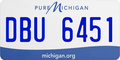 MI license plate DBU6451