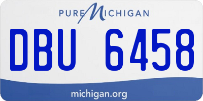 MI license plate DBU6458