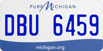 MI license plate DBU6459