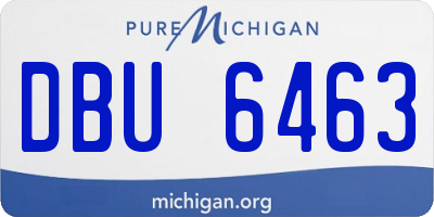 MI license plate DBU6463