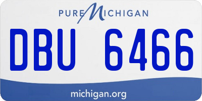 MI license plate DBU6466
