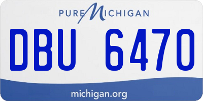 MI license plate DBU6470