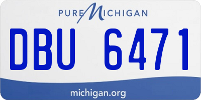 MI license plate DBU6471