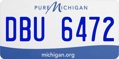 MI license plate DBU6472